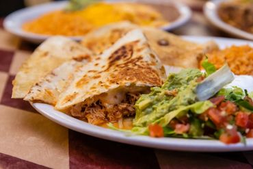 Close up image of a Mexican food on the table
