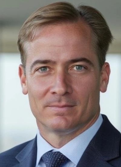 Professional headshot of a man in a suit with a confident expression.