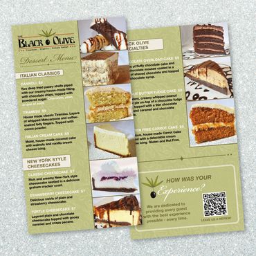 Black Olive's Dessert Menu
