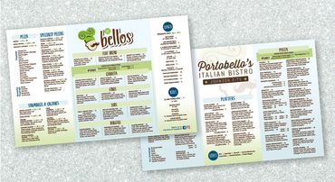 Portobello's Italian Bistro menu