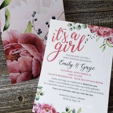 Baby shower invitation