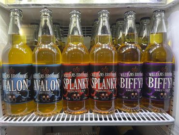 Cold ciders ready to buy and drink