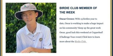 South Florida PGA Junior Birdie Club Member