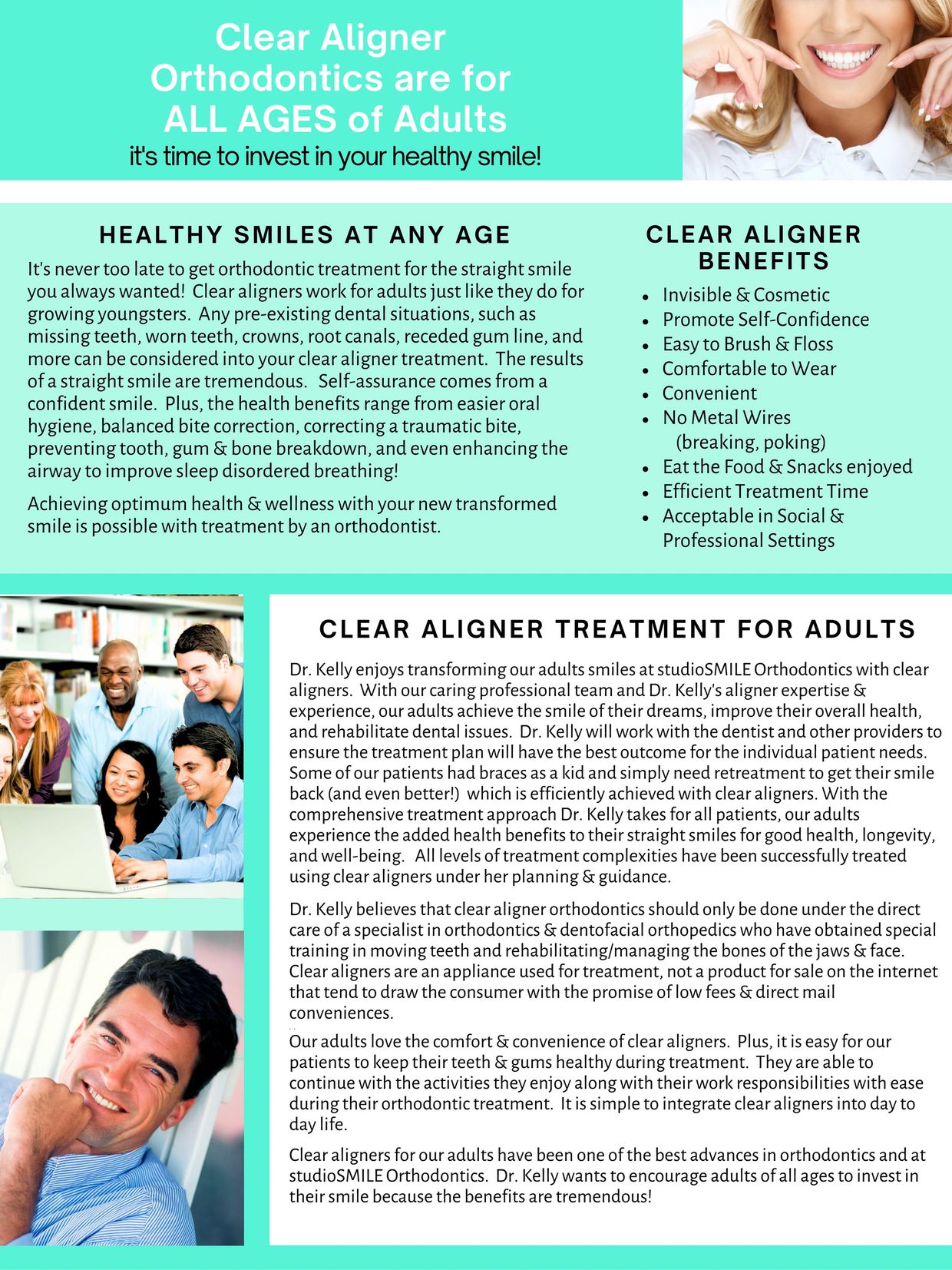 adult orthodontics for healthy straight cosmetic smile for all adults use  clear aligners confidence