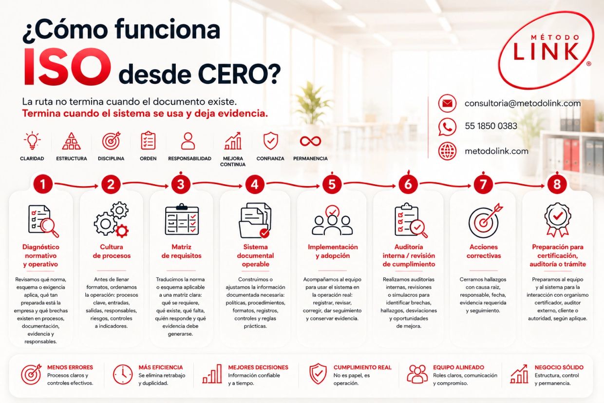 Auditoría interna de sistema de gestión con registros y acciones correctivas.
