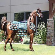 The Treasure life size Arabian / Bedouin Horse lifesize in bronze. 