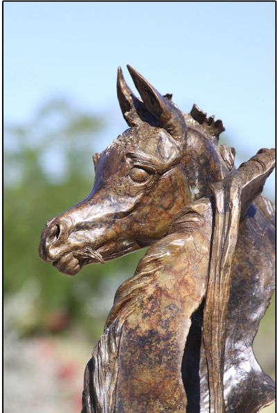 Mare and Foal bronze sculpture by J. Anne Butler