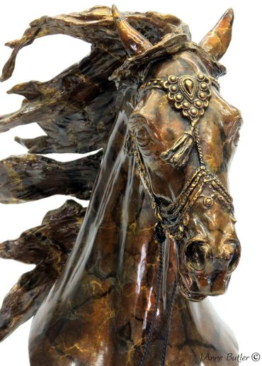 Conquistador bronze horse sculpture
