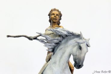 Epona - Celtic Goddess of Horse bronze statue 