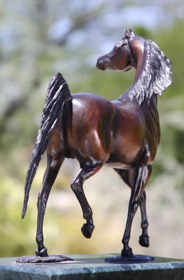 Bronze equine statue by J. Anne Butler.