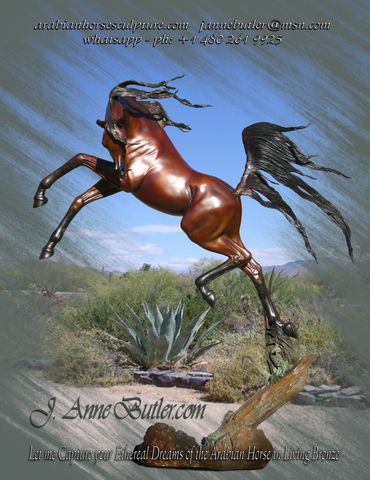 Life size equine bronze statue by J. Anne Butler, equine sculptor.