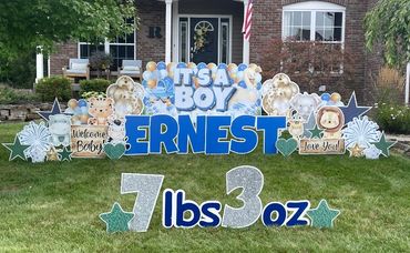Baby Announcement Yard Sign in Greenwood Indiana