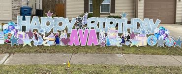 Frozen Theme Birthday Yard Sign in Indianapolis, Greenwood, Franklin Township, Southport