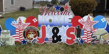 Military Welcome Home Yard Sign Indianapolis