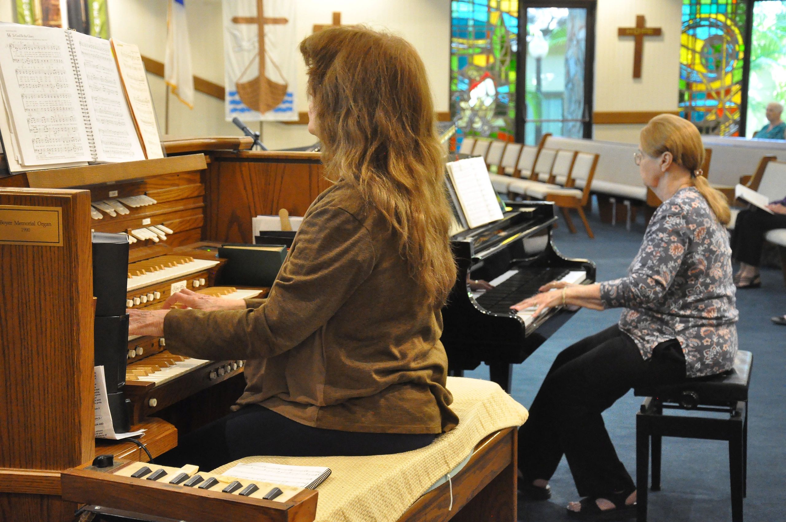Our organist, Desiree Little and our pianist, Cathy Good.