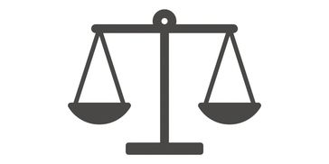 A scale with two sides balanced.