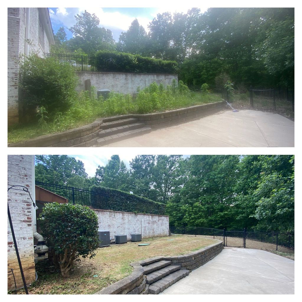 Overgrowth tackled for this homeowner getting ready to list their property on the market.