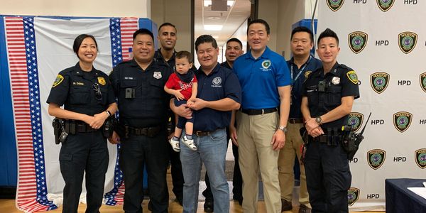 Jason Luong at a Houston PD local community event.