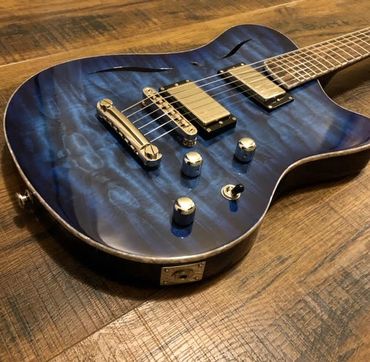 Cithara Guitars Posideon hollow-body electric guitar.