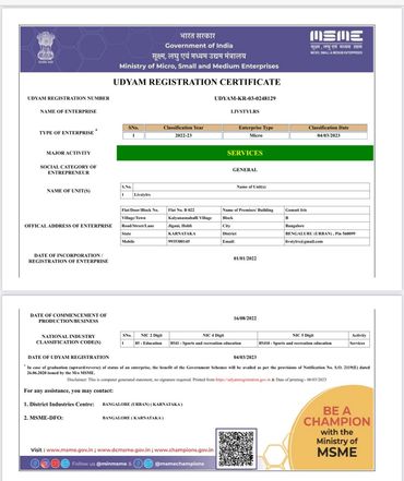 LIVSTYLRS MSME UDYAM REGISTRATION CERTIFICATE