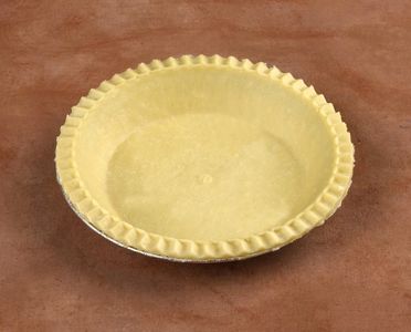 Raw pie crust frozen or pre-baked. Ready to bake.