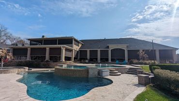 Lake Conroe retractable motorized roll shades