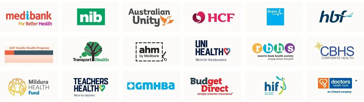 Australian Health Funds: Medibank Private, NIB, Australian Unity, HCF, Bupa, HBF, ADF Family Health