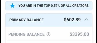 OnlyFans account balance