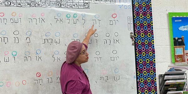 teacher with Hebrew