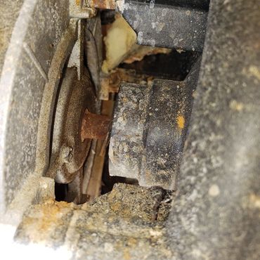Typical damage to a pump because of a Seal failure from improper chemistry which caused a leak