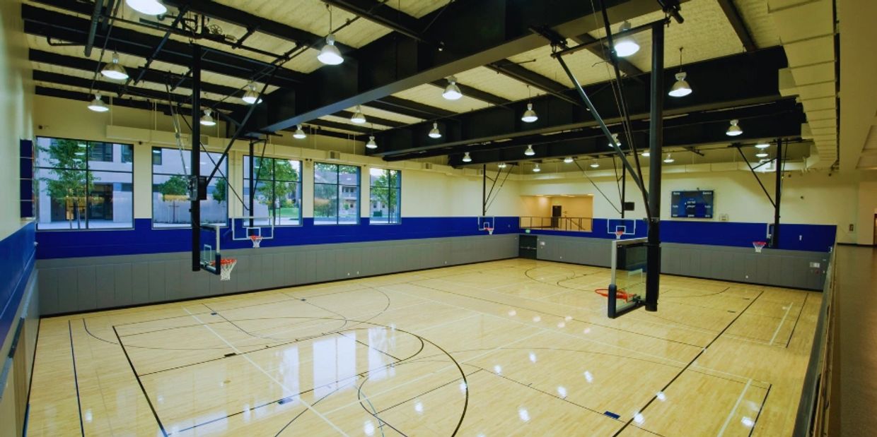 indoor gym and basketball court