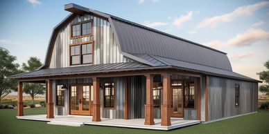 modern custom barndominium