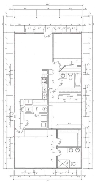 Technical drawing 1300 SF model