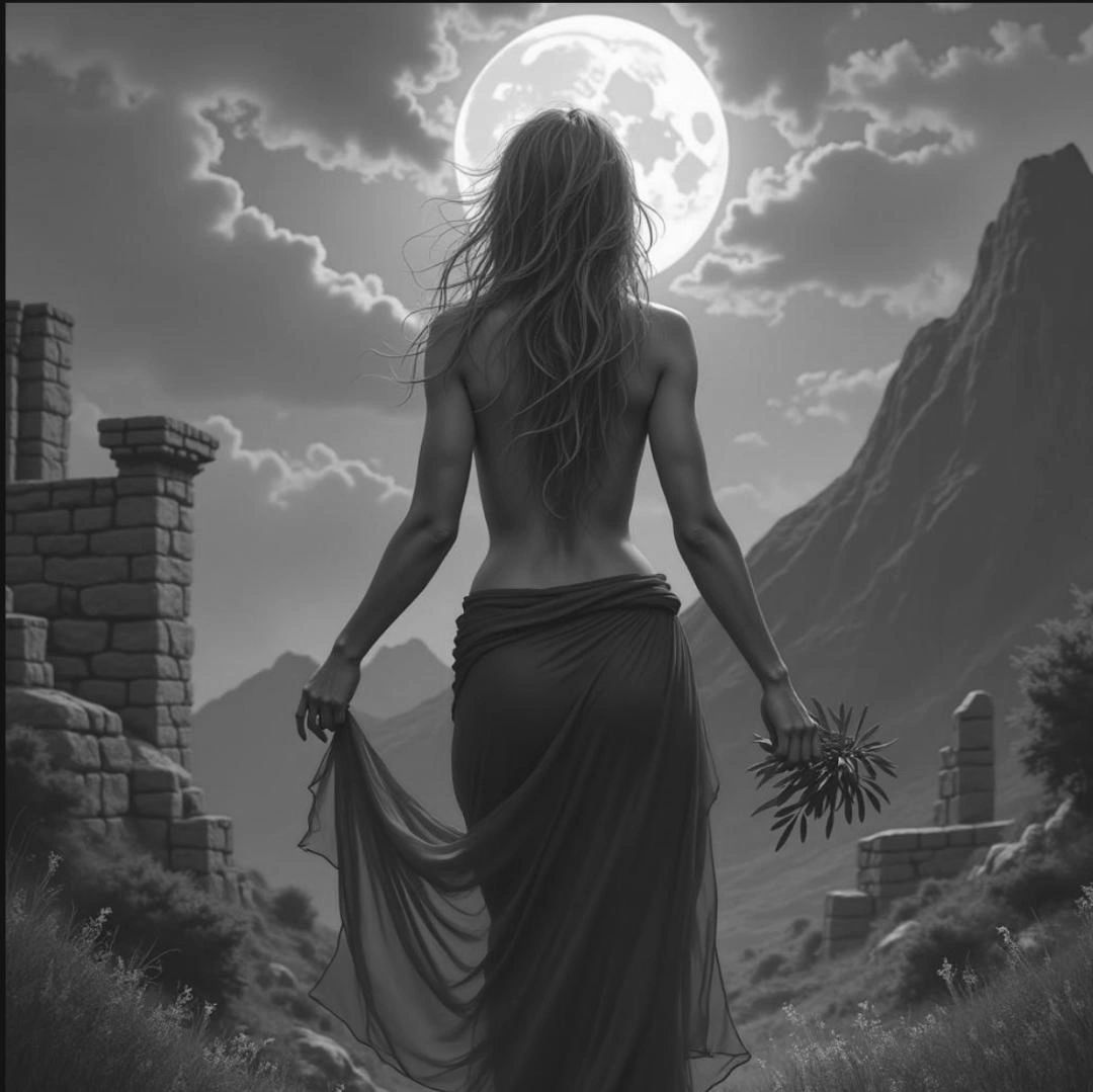 The Goddess Dadmis. Her mythology is explained in THE WARS OF THE GIANTS IN THE MOUNTAINS by DEMMON.