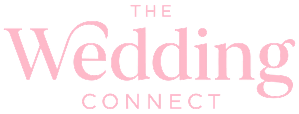 Logo for The Wedding Connect in pink text.