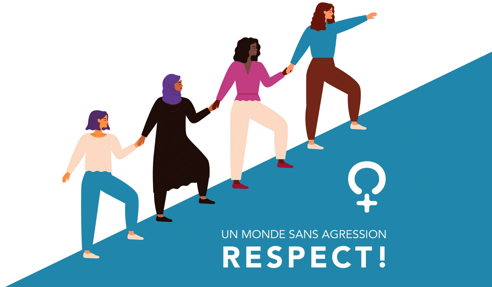 Un monde sana agression, RESPECT envers les femmes de toutes les nations.