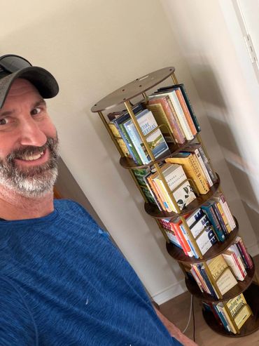 After - Adam Taylor assembling a bookcase in The Woodlands, TX