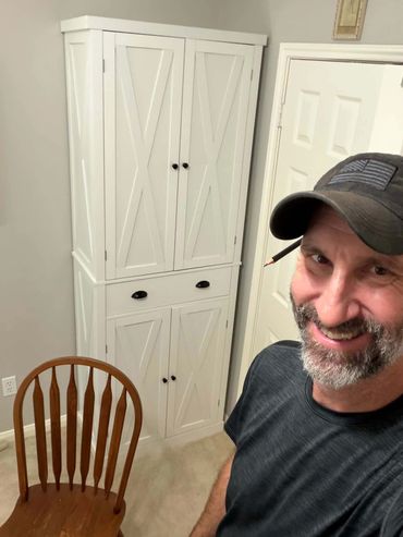 After - Adam Taylor assembling IKEA furniture in The Woodlands, TX