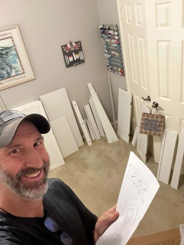Before - Adam Taylor assembling IKEA furniture in The Woodlands, TX