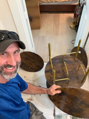 adam taylor the handyman assembling furniture in alden bridge, the woodlands, tx