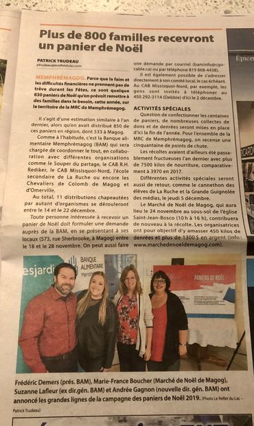 Article dans Le Reflet de Magog, Novembre 2019
Par Patrick Trudeau