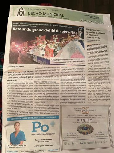 Journal de Magog: Le Reflet! 
19 Octobre: première parution