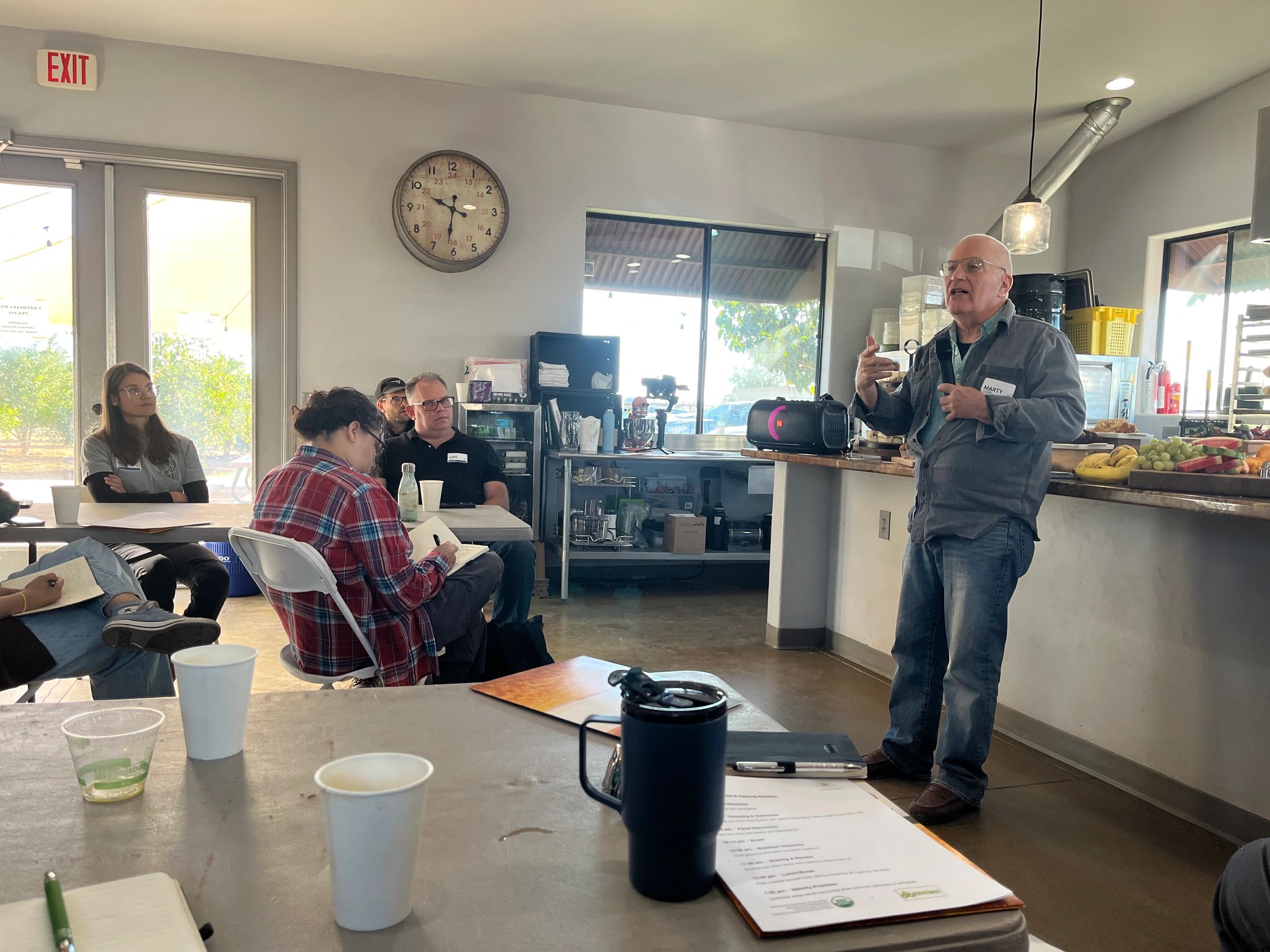 Marty Travis leads a workshop for Think Regeneration near Phoenix, Arizona, in 2024.