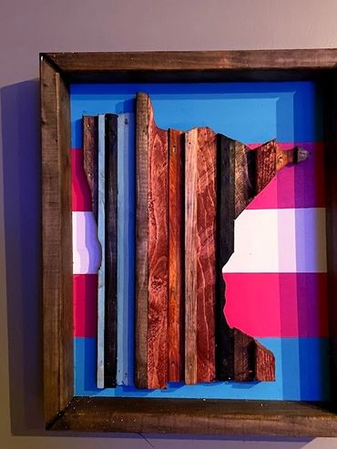 $150  - 12"x12" MN transgender wall art (in any state)