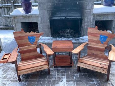 $550 - MN Big Sandy Lake Chair (in any state, laser engraved)  
$250 - Custom 21.5"x16"x16"  engrave