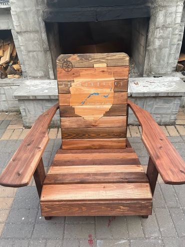 $550 - Fulton Chain of Lakes Chair, Old Forge NY.  Laser engraved