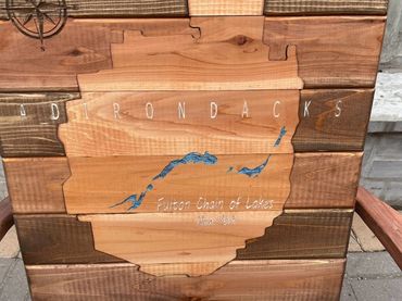 $550 - Fulton Chain of Lakes Chair, Old Forge NY.  Laser engraved