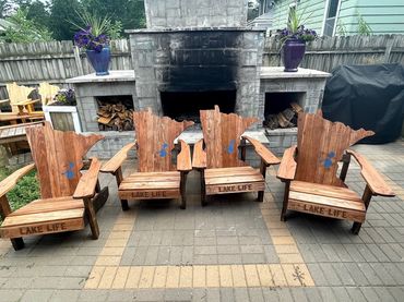 $550 MN Coon Lake Chair (laser engraved, color filled)