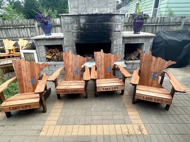 $550 - MN / Coon Lake Chair  (any state, any lake, engraved)