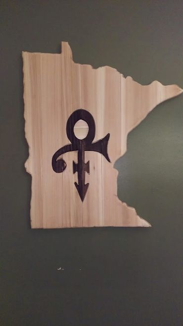 $300 - MN / Symbol inlay wall art 32"x28"